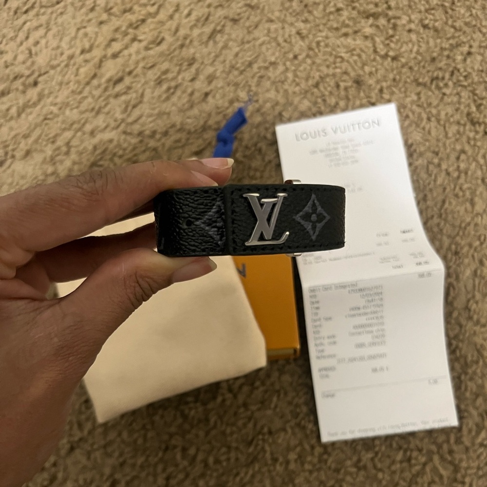 Louis Vuitton Black Monogram Bracelet